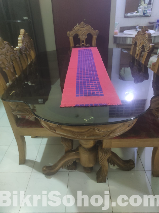 অরজিনাল সেগুন কাঠের ডাইনিং টেবিল